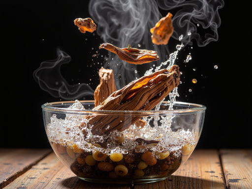 High quality agarwood chips displayed in elegant wooden bowl showing natural golden brown coloration