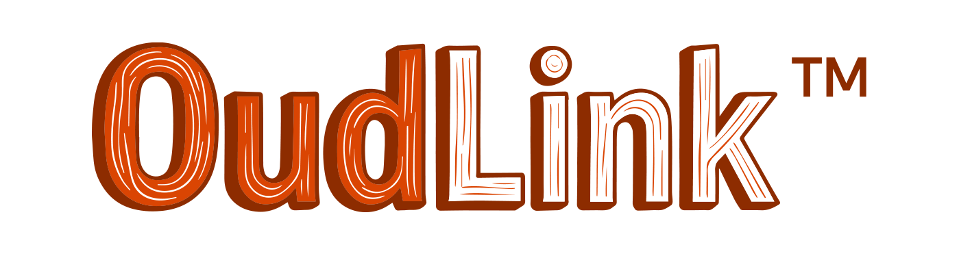 Oudlink company logo featuring premium agarwood design with elegant typography